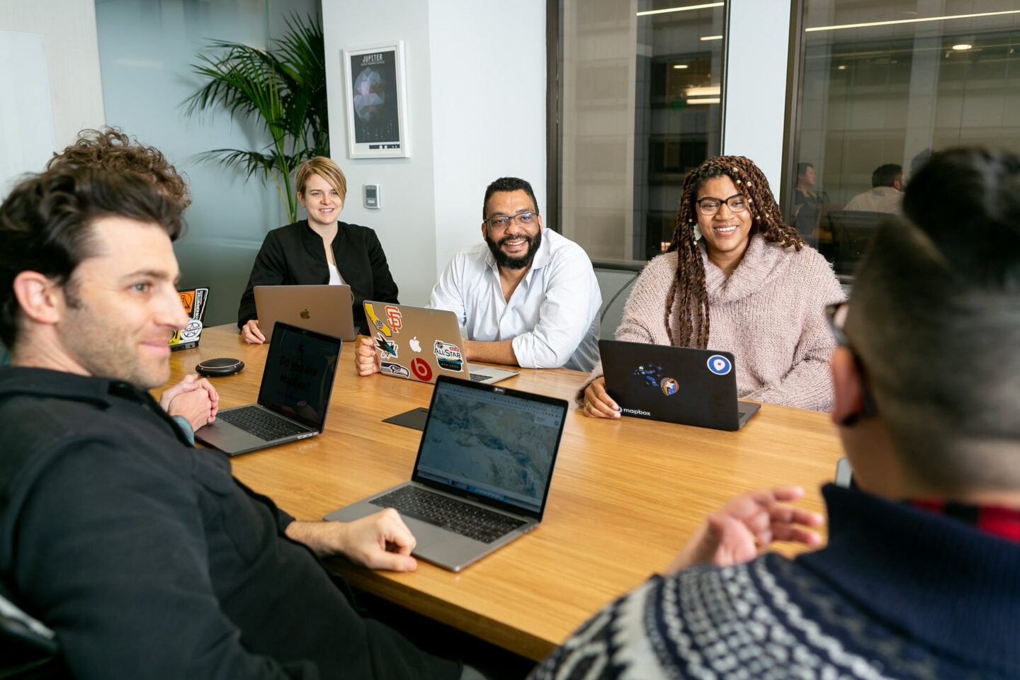 Team meeting in an office