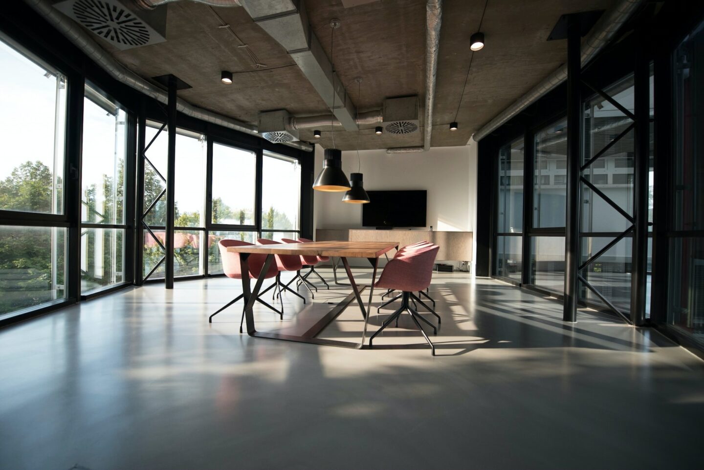 Photograph of an empty meeting room