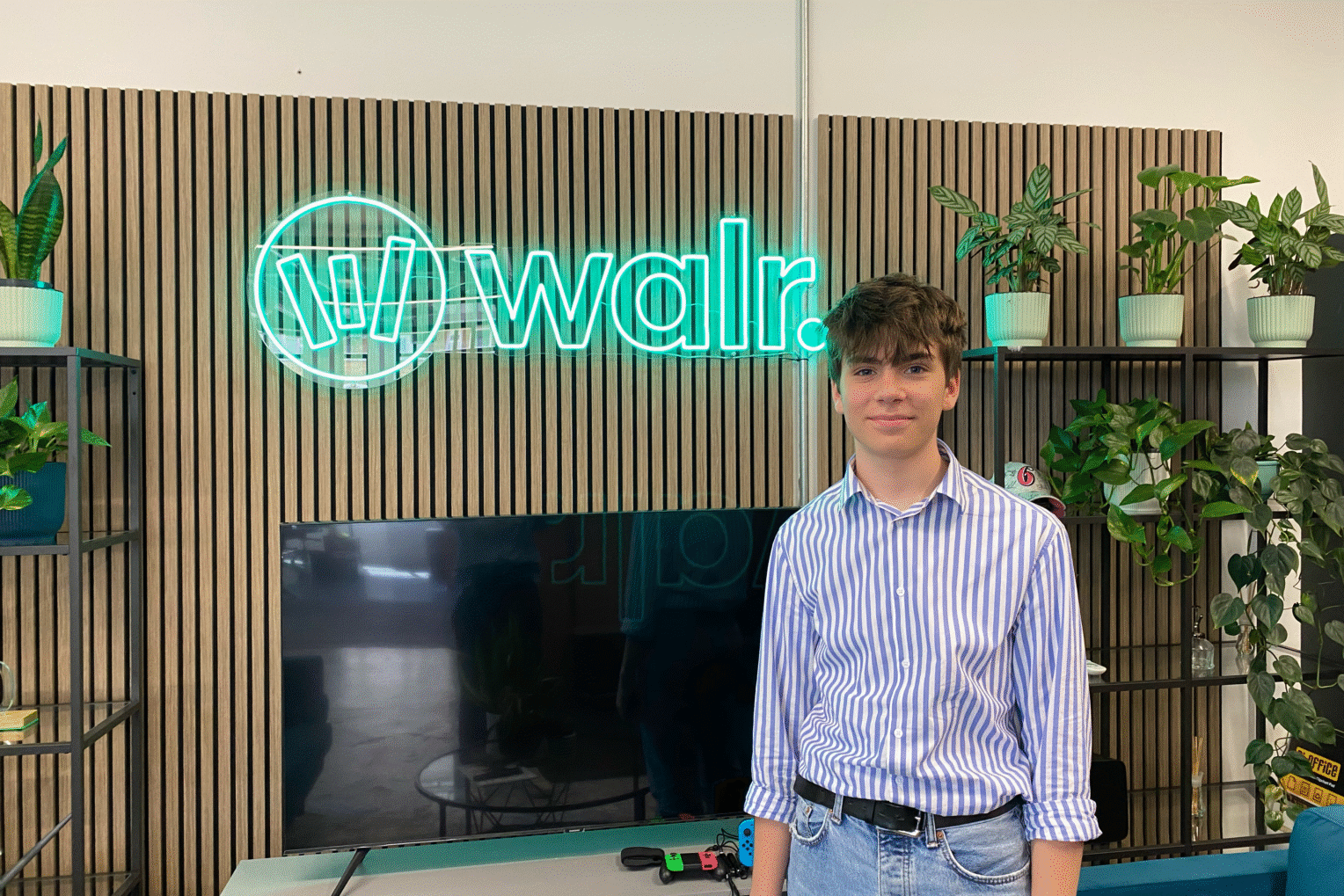 A photograph of our intern, Tom